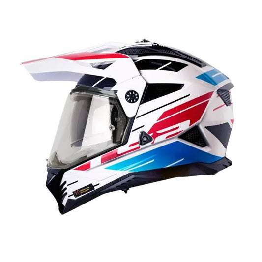 CASCO LS2 MX702 PIONEER II NAMIB BLANCO ROJO