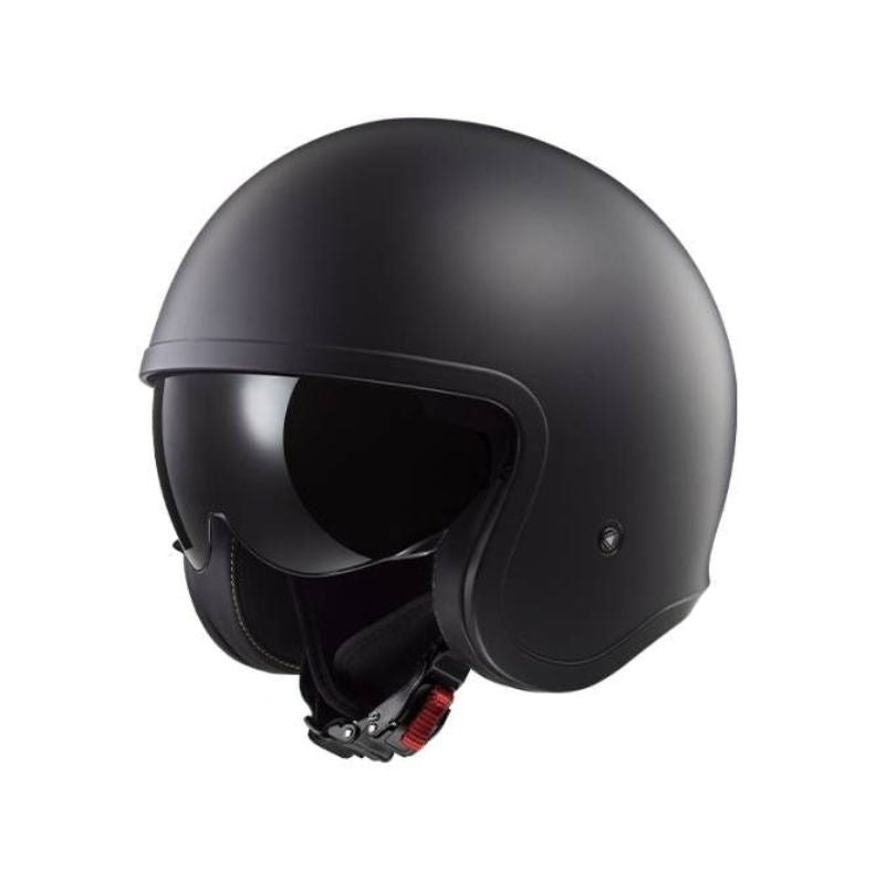 CASCO LS2 OF599 SPITFIRE II SOLID MATE NEGRO VISOR HUMO
