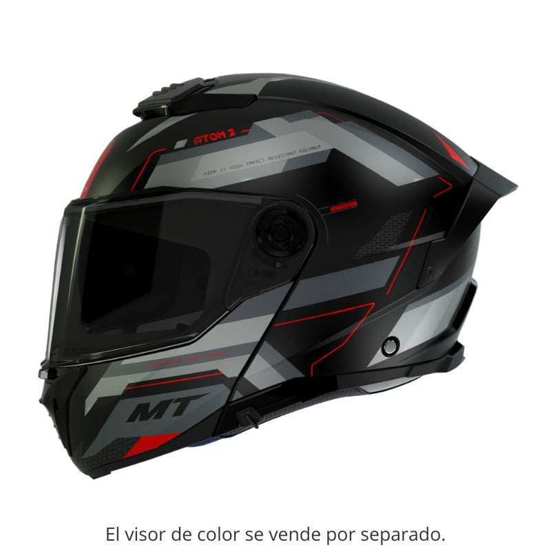 CASCO MT ATOM 2 SV BAST MATE ROJO D5