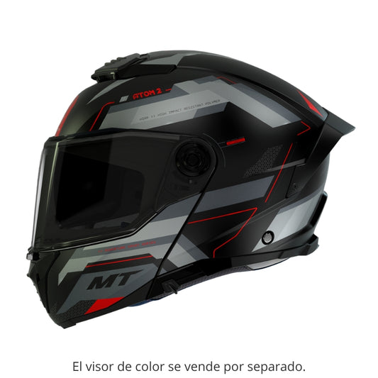 CASCO MT ATOM 2 SV BAST MATE ROJO D5