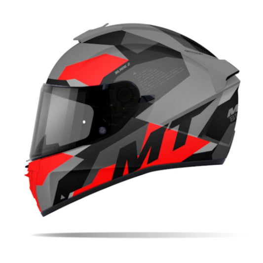 CASCO MT BLADE 2 SV FADE MATE GRIS ROJO