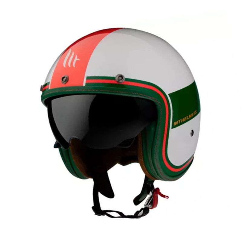 CASCO MT LE MANS 2 SV TANT ROJO BLANCO VERDE