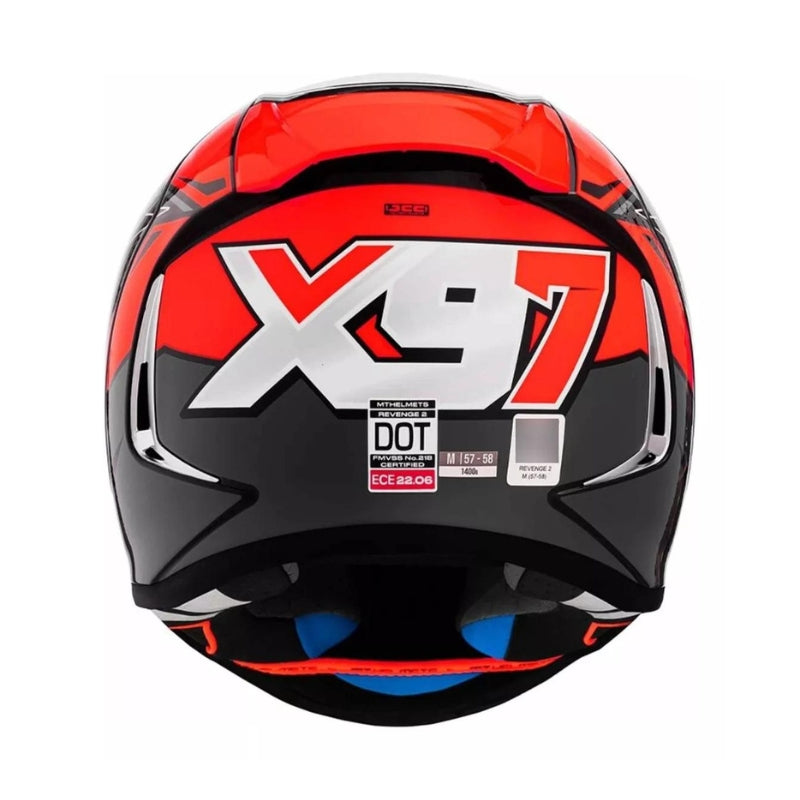 CASCO MT REVENGE 2S XAVI VIERGE ROJO NEON