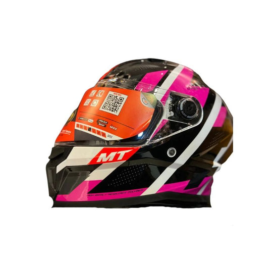 CASCO MT STINGER 2 REGISTER PERLA NEGRO ROSADO