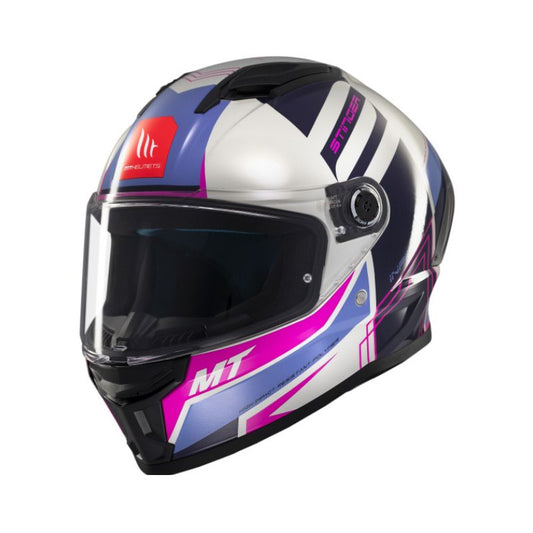 CASCO MT STINGER 2 TRON BLANCO MORADO C8