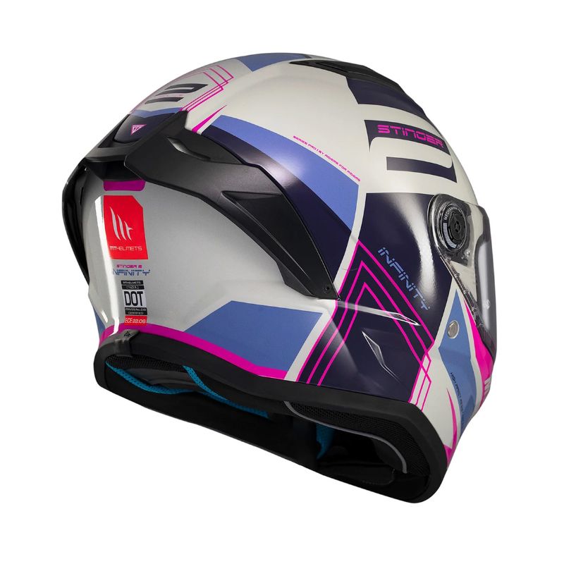 CASCO MT STINGER 2 TRON BLANCO MORADO C8