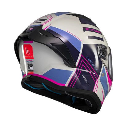 CASCO MT STINGER 2 TRON BLANCO MORADO C8