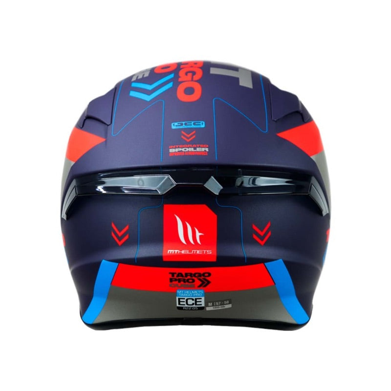 CASCO MT TARGO PRO CUBE MATE ROJO AZUL