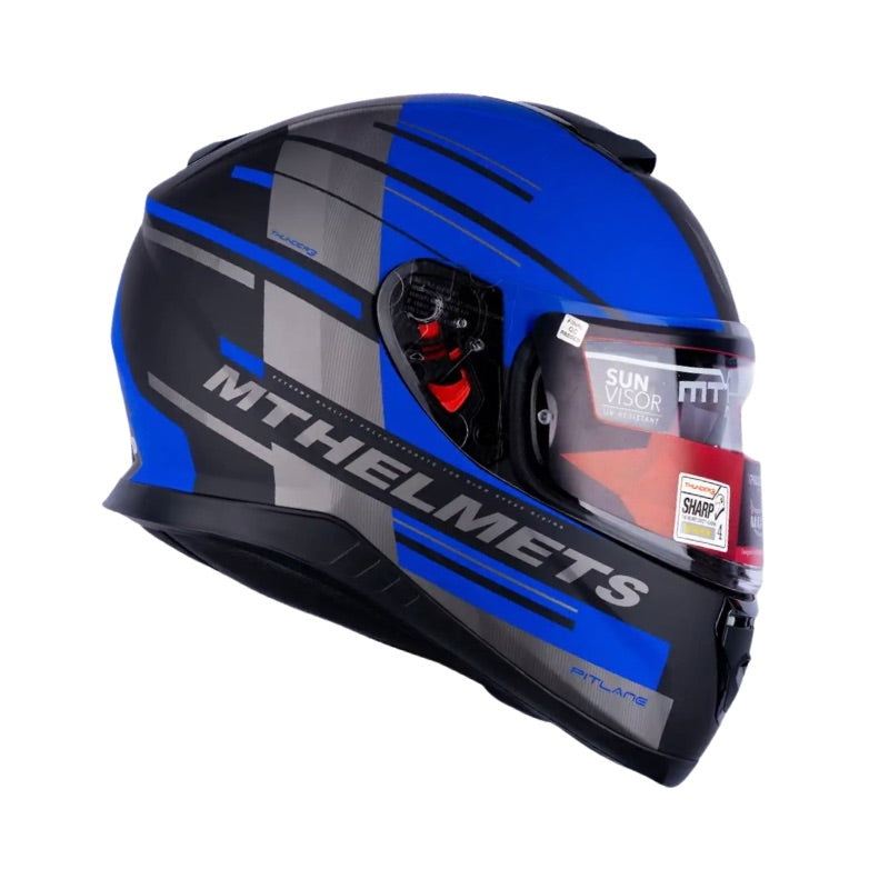 CASCO MT THUNDER 3 SV PITLANE MATE AZUL