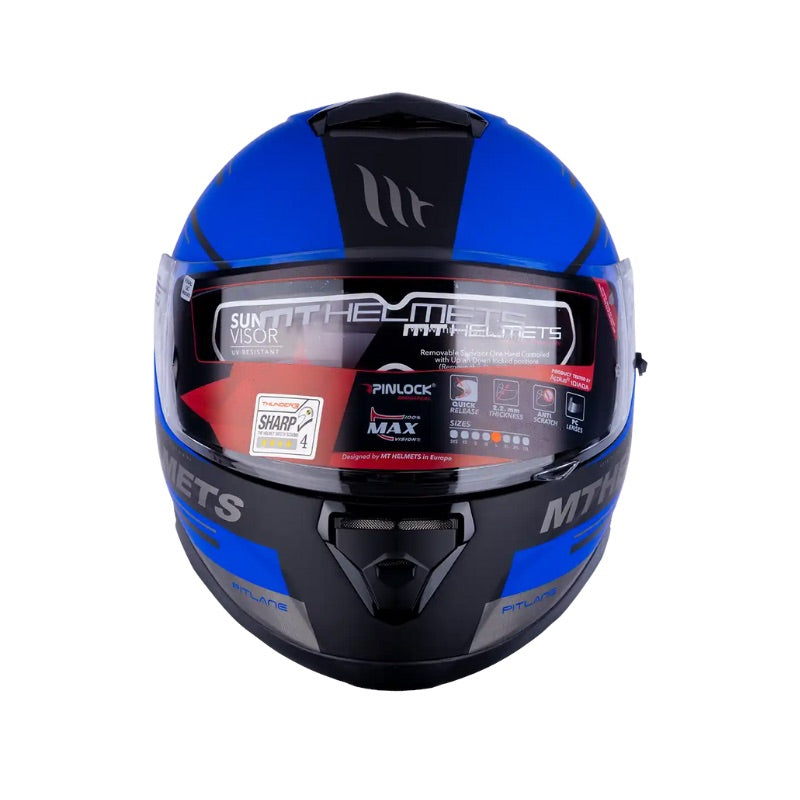 CASCO MT THUNDER 3 SV PITLANE MATE AZUL