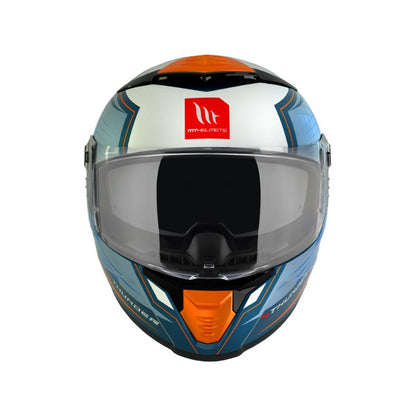 CASCO MT THUNDER 4 SV PENTAL NARANJA AZUL