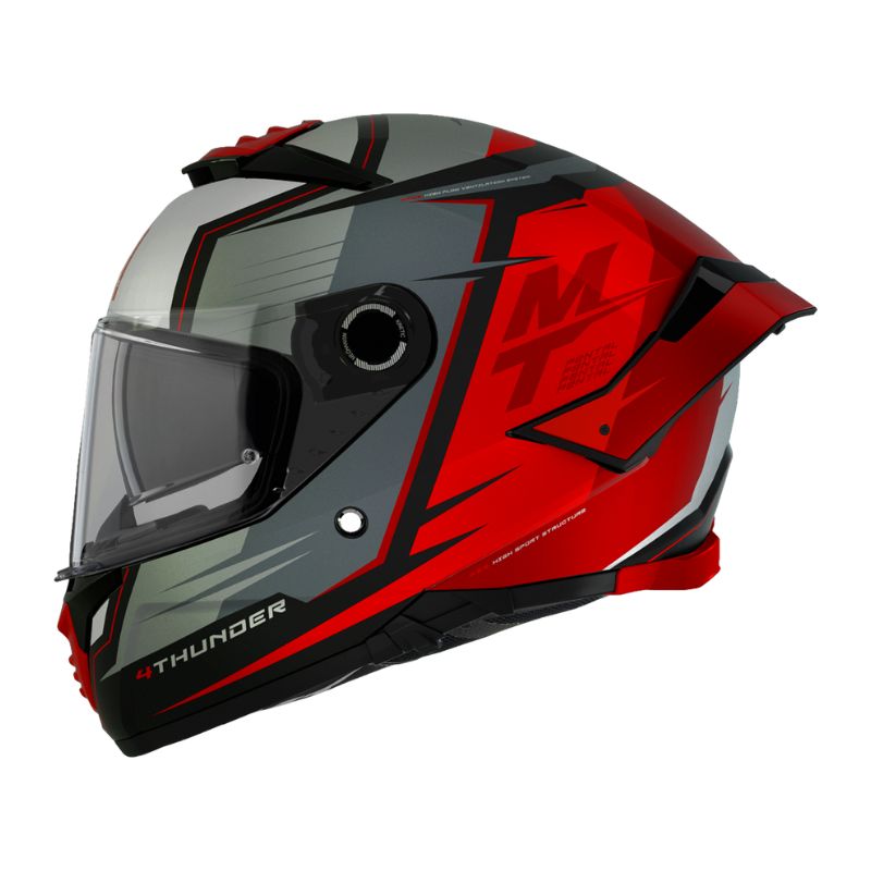 CASCO MT THUNDER 4 SV PENTAL ROJO GRIS