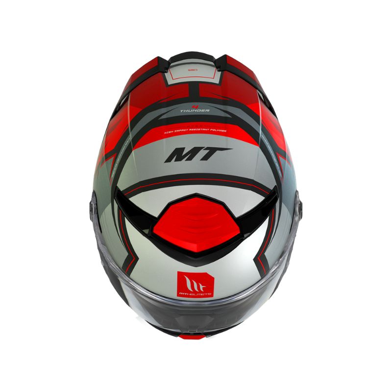 CASCO MT THUNDER 4 SV PENTAL ROJO GRIS