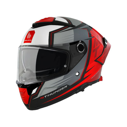 CASCO MT THUNDER 4 SV PENTAL ROJO GRIS