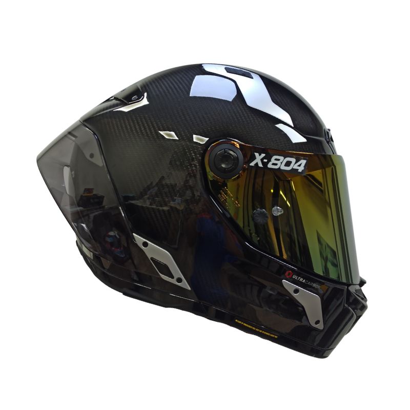 CASCO NOLAN X-804 RS ULTRA CARBON ARGENTO (332)
