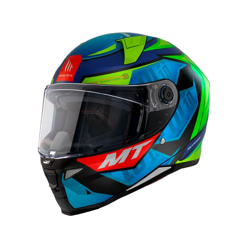 CASCO MT REVENGE 2S MORELIA MATE AZUL