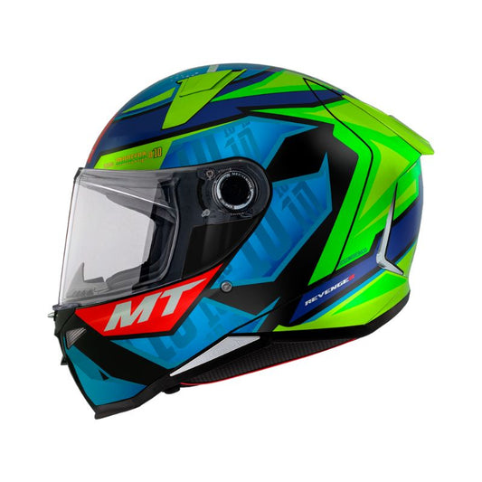 CASCO MT REVENGE 2S MORELIA MATE AZUL