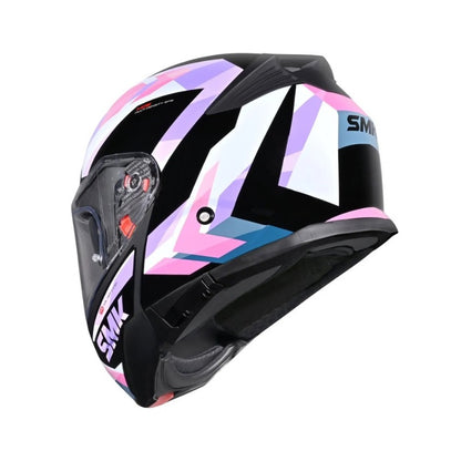 CASCO SMK GULLWING CHARGER NEGRO ROSADO