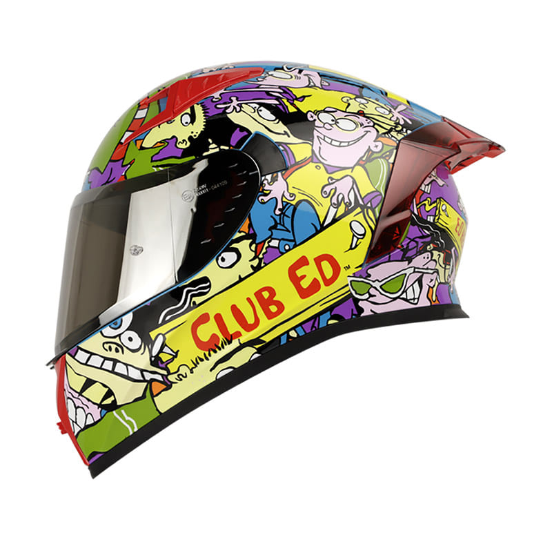 CASCO SHAFT SH-526SP ED HEADS AZUL COLORIDO VISOR IRIDIUM