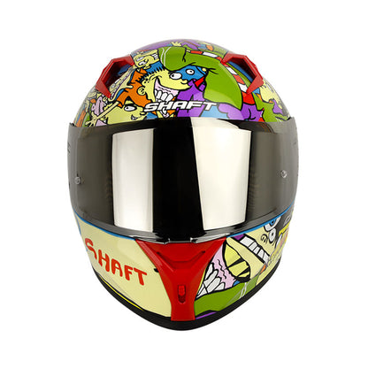 CASCO SHAFT SH-526SP ED HEADS AZUL COLORIDO VISOR IRIDIUM