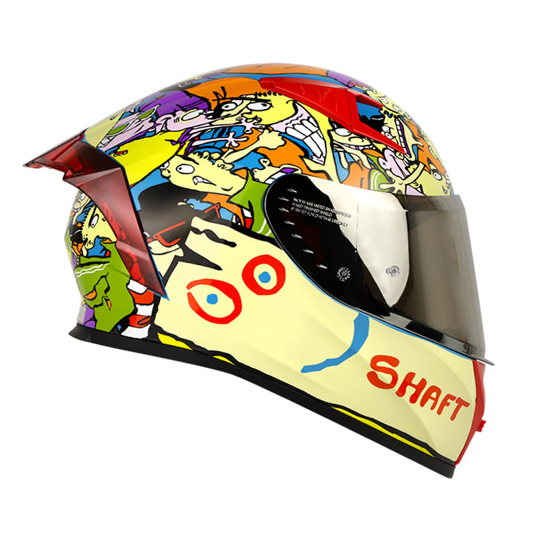 CASCO SHAFT SH-526SP ED HEADS AZUL COLORIDO VISOR IRIDIUM