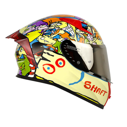 CASCO SHAFT SH-526SP ED HEADS AZUL COLORIDO VISOR IRIDIUM