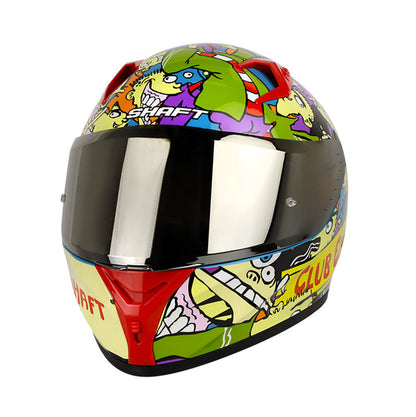 CASCO SHAFT SH-526SP ED HEADS AZUL COLORIDO VISOR IRIDIUM