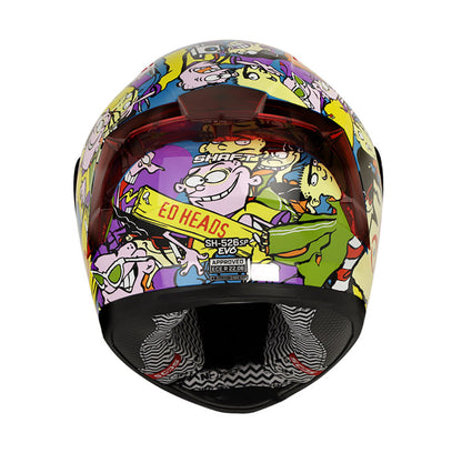 CASCO SHAFT SH-526SP ED HEADS AZUL COLORIDO VISOR IRIDIUM