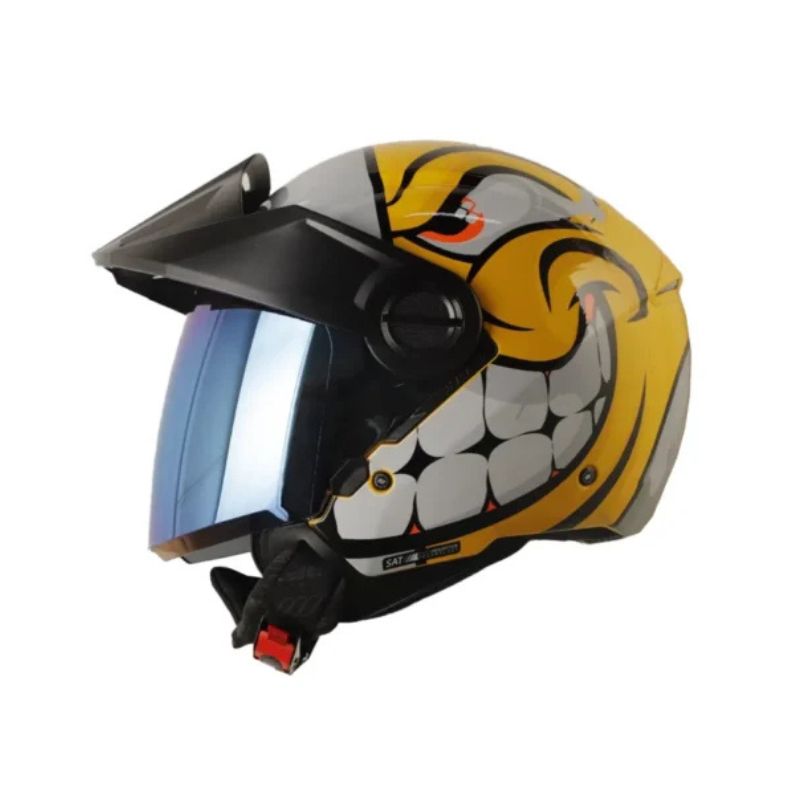 CASCO SHAFT SH-212 CARAMBOLA AMARILLO GRIS VISOR IRIDIUM