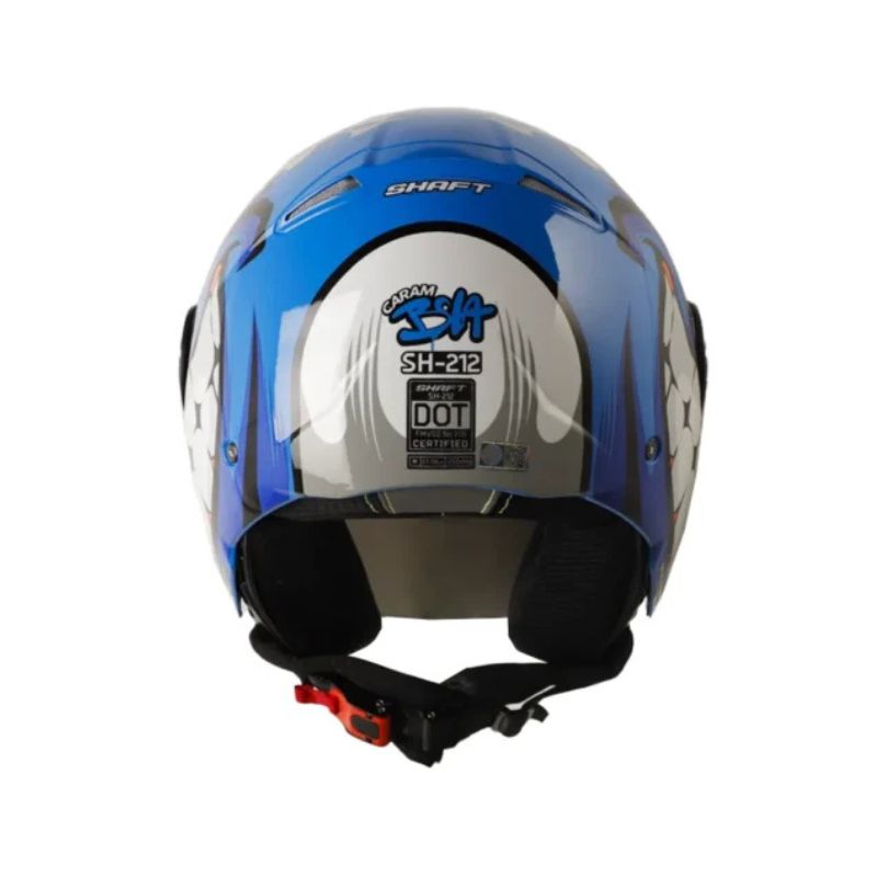 CASCO SHAFT SH-212 CARAMBOLA AZUL BLANCO VISOR IRIDIUM AZUL