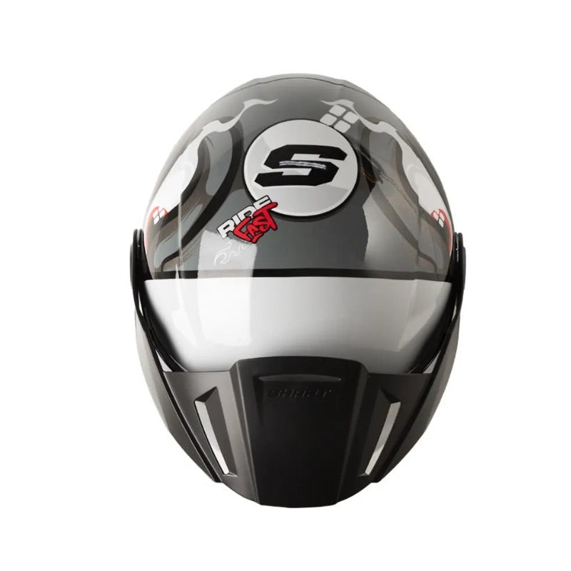 CASCO SHAFT SH-212 CARAMBOLA GRIS OSCURO GRIS VISOR IRIDIUM