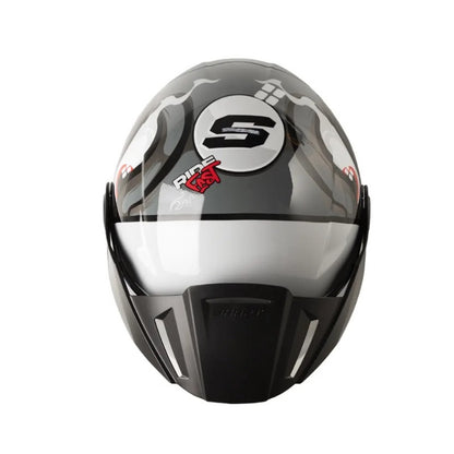 CASCO SHAFT SH-212 CARAMBOLA GRIS OSCURO GRIS VISOR IRIDIUM