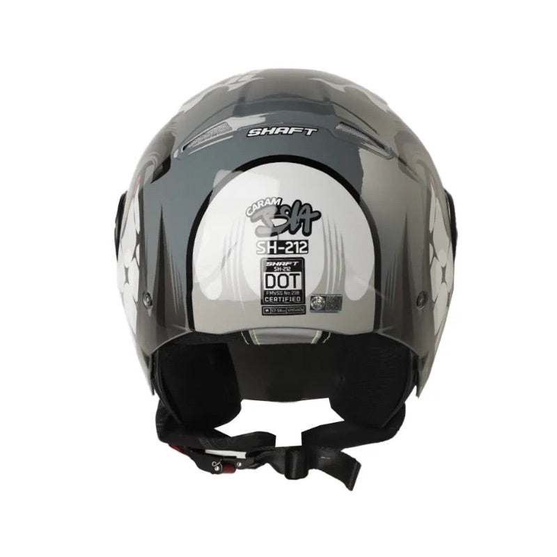 CASCO SHAFT SH-212 CARAMBOLA GRIS OSCURO GRIS VISOR IRIDIUM