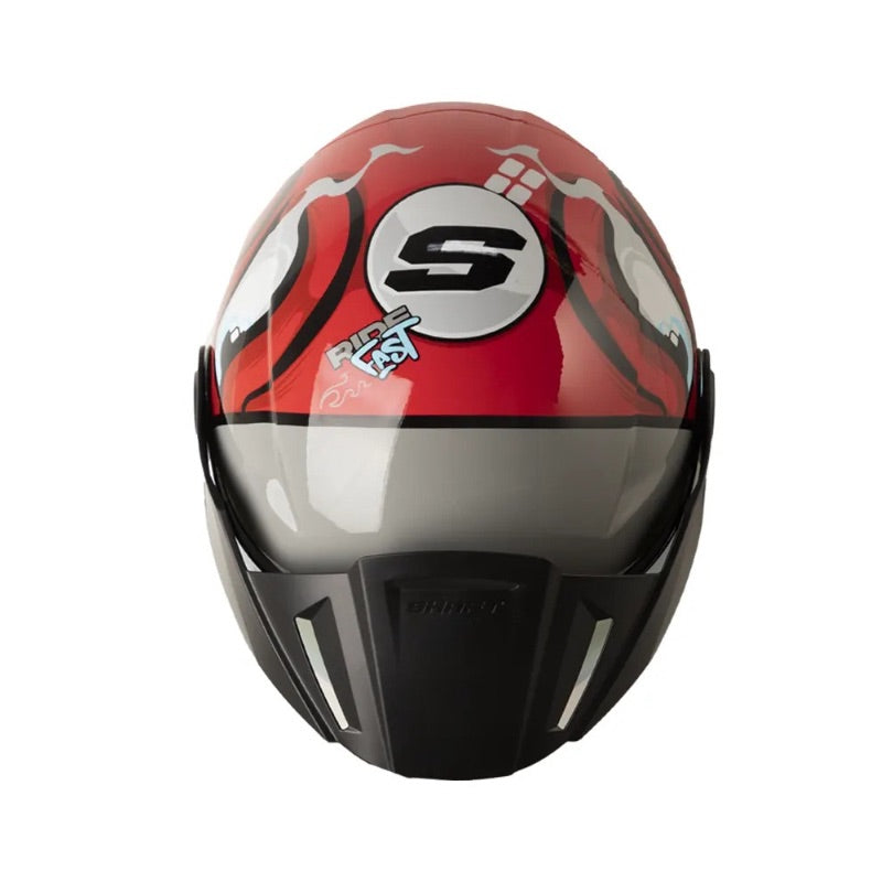 CASCO SHAFT SH-212 CARAMBOLA ROJO GRIS VISOR IRIDIUM ROJO