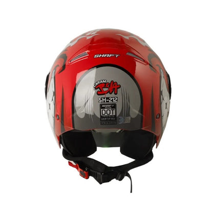 CASCO SHAFT SH-212 CARAMBOLA ROJO GRIS VISOR IRIDIUM ROJO