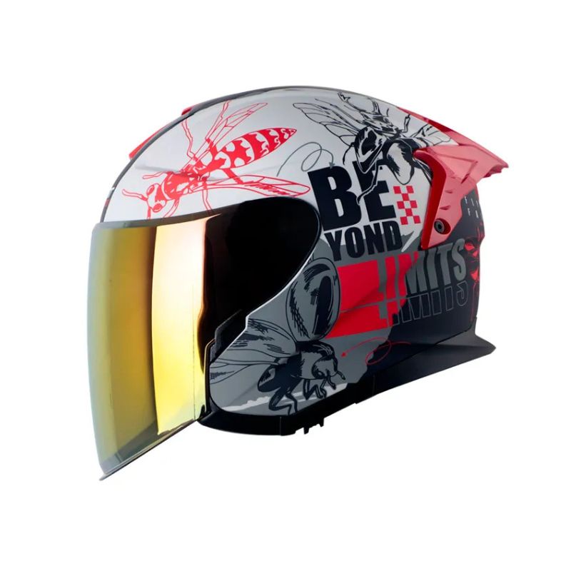 CASCO SHAFT SH-240DV PRO FRANZ MATE GRIS CLARO ROJO IRIDIUM