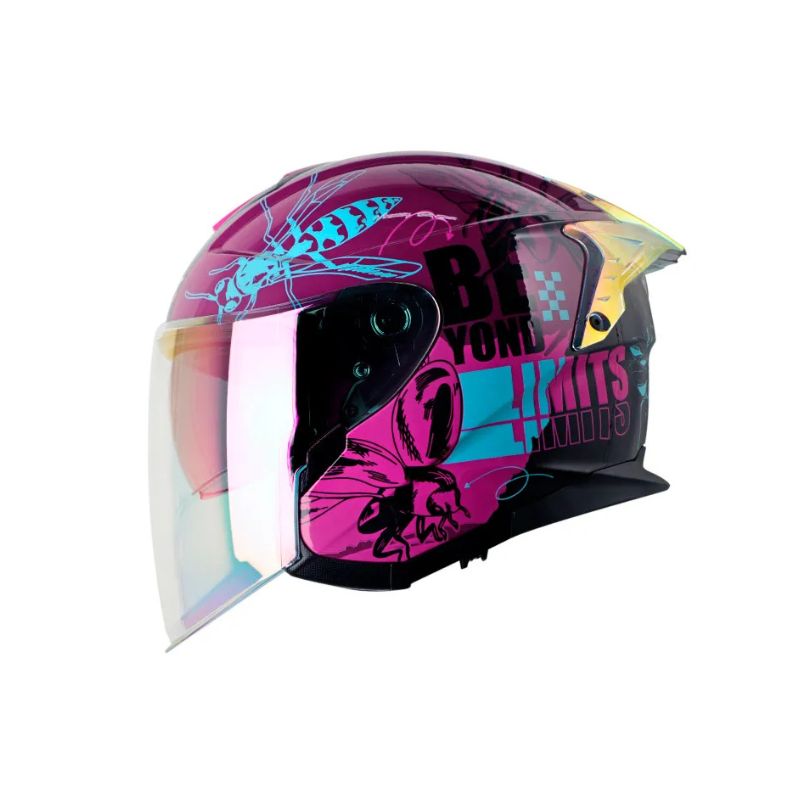 CASCO SHAFT SH-240DV PRO FRANZ MORADO OSCURO AZUL IRIDIUM
