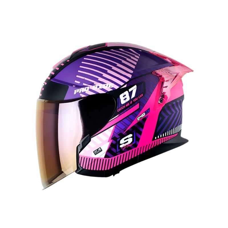 CASCO SHAFT SH-240DV PRO RACETRON NEGRO FUCSIA HUMO
