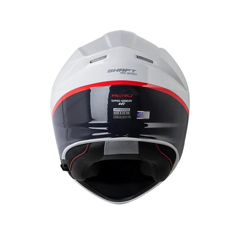 CASCO SHAFT SH-4000DV PRO ACRU BLANCO AZUL VISOR IRIDIUM