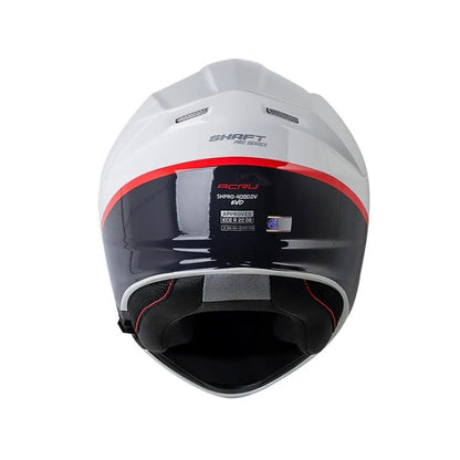 CASCO SHAFT SH-4000DV PRO ACRU BLANCO AZUL VISOR IRIDIUM