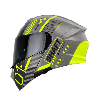 CASCO SHAFT SH-4000DV PRO RODOM GRIS AMARILLO VISOR HUMO