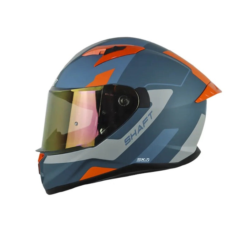 CASCO SHAFT SH-522SP KRITIK MATE AZUL OSCURO GRIS IRIDIUM