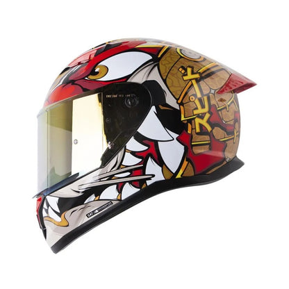 CASCO SHAFT SH-522SP VISERION NEGRO ROJO VISOR IRIDIUM ROJO
