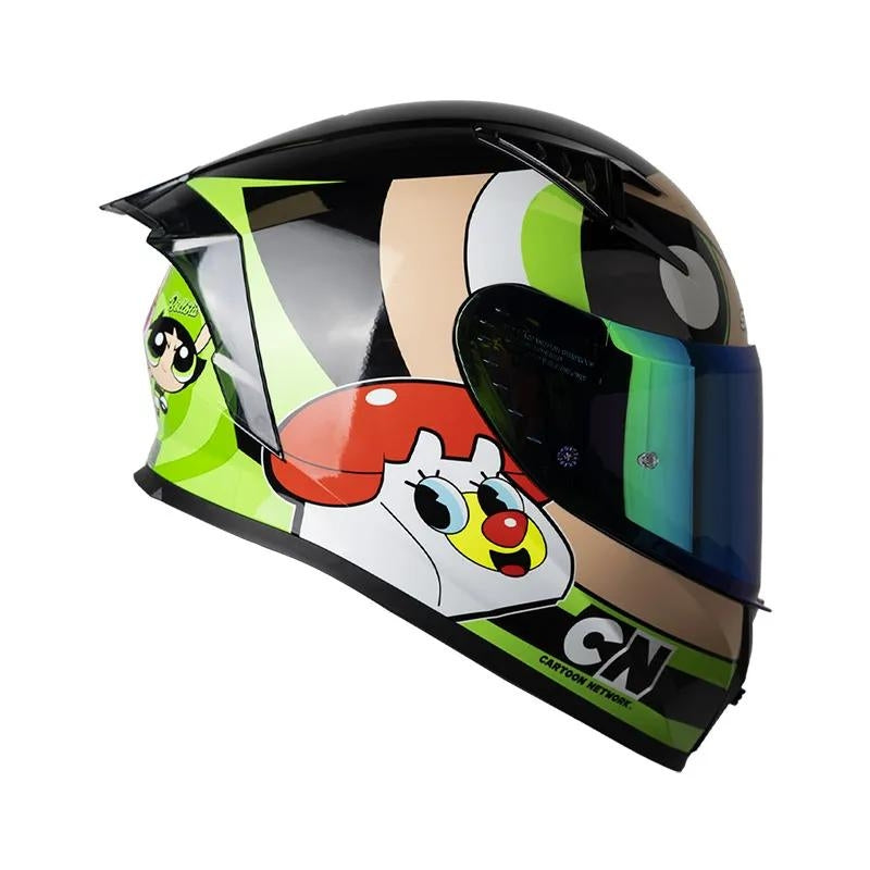 CASCO SHAFT SH-526SP BELLOTA VERDE CLARO VERDE VISOR IRIDIUM