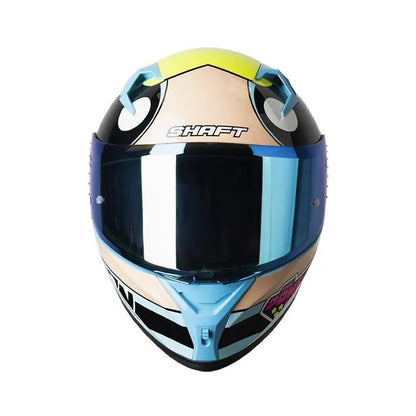 CASCO SHAFT SH-526SP BURBUJA AZUL CLARO AMARILLO IRIDIUM