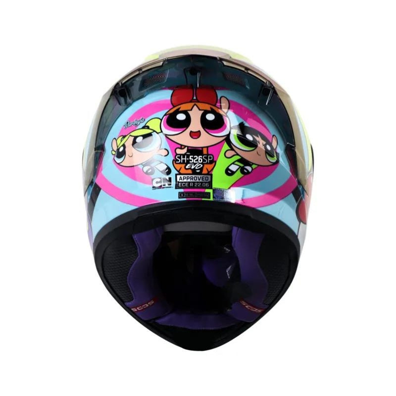 CASCO SHAFT SH-526SP BURBUJA AZUL CLARO AMARILLO IRIDIUM