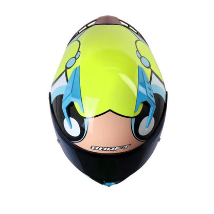 CASCO SHAFT SH-526SP BURBUJA AZUL CLARO AMARILLO IRIDIUM