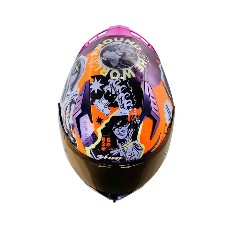 CASCO SHAFT SH-526SP EVO LLAGE CAMALEON NARANJA NEON IRIDIUM