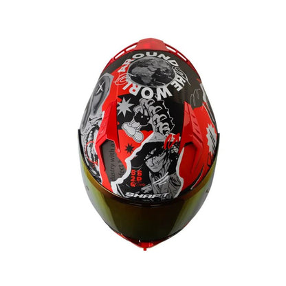 CASCO SHAFT SH-526SP EVO LLAGE MATE GRIS OSCURO ROJO IRIDIUM