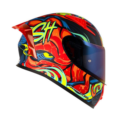 CASCO SHAFT SH-526SP MASTER OF THE SEA MATE AZUL NARANJA